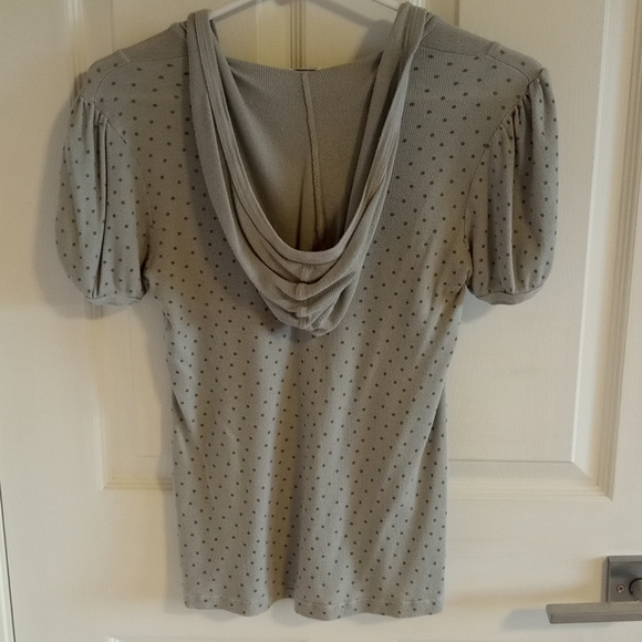 Splendid Polka Dot Hoodie Tee T-shirt - Picture 2 of 10